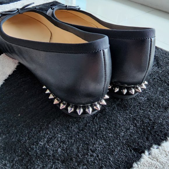 Christian Louboutin Womens La Massine Spike Flat Shoes Size 37 - Picture 6 of 6